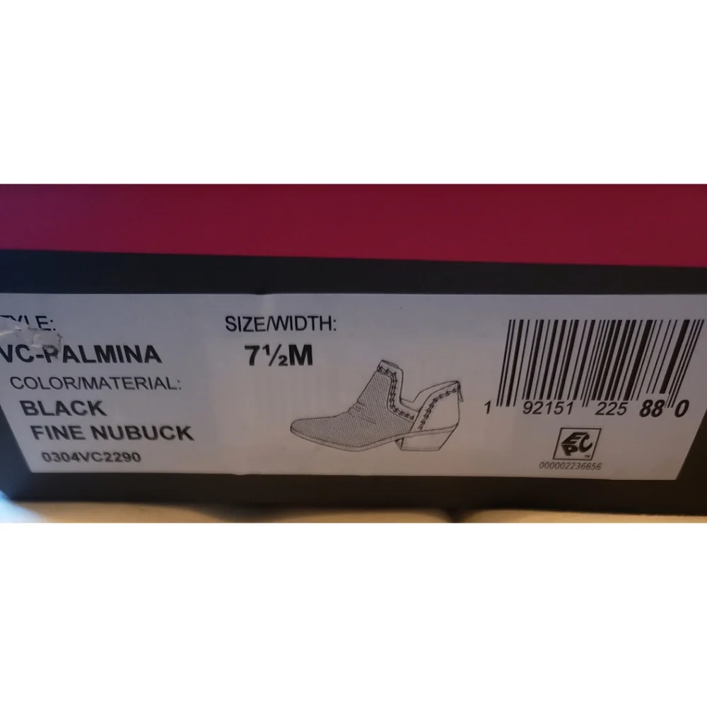 Vince Camuto Palmina black bootie size 7 1/2